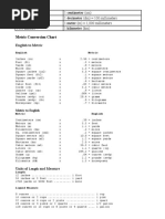 The Metric System Conversions Gallon Litre