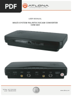 Multi-System Pal/Ntsc/Secam Converter CDM-660: User Manual