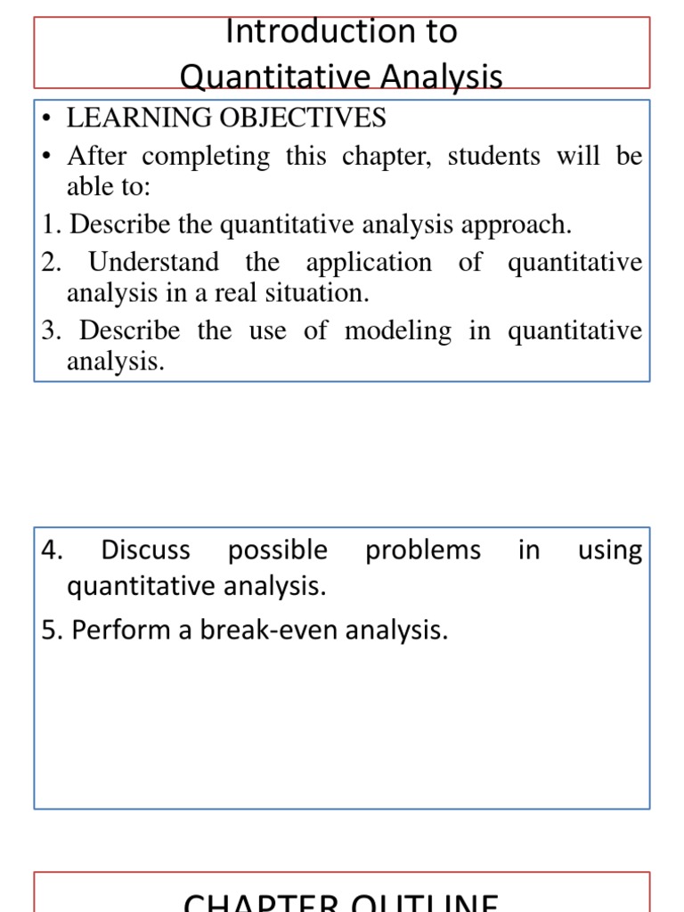 Quantitative Analysis - All in One | PDF | Linear Programming ...