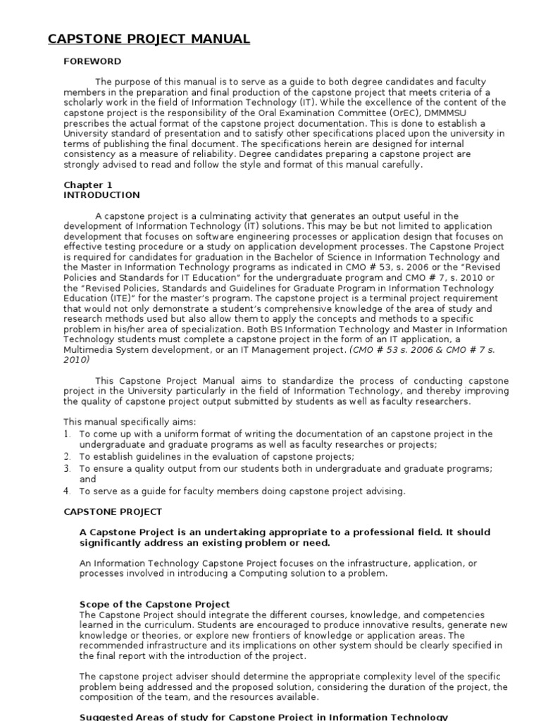 Capstone project manual picture