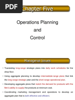 CH 5 Operations Planning & Control