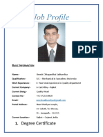 Job Profile: Degree Certificate