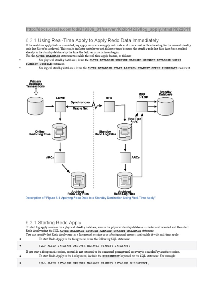 Using Real-Time Apply To Apply Redo Data Immediately | PDF | Databases ...