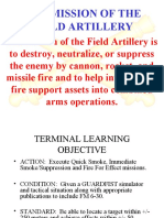 The Mission of The Field Artillery