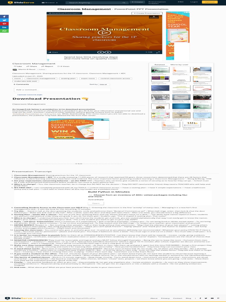 About Classroom visual data 3