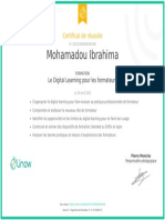 certificat de mohamadou ibrahima unow digital learning