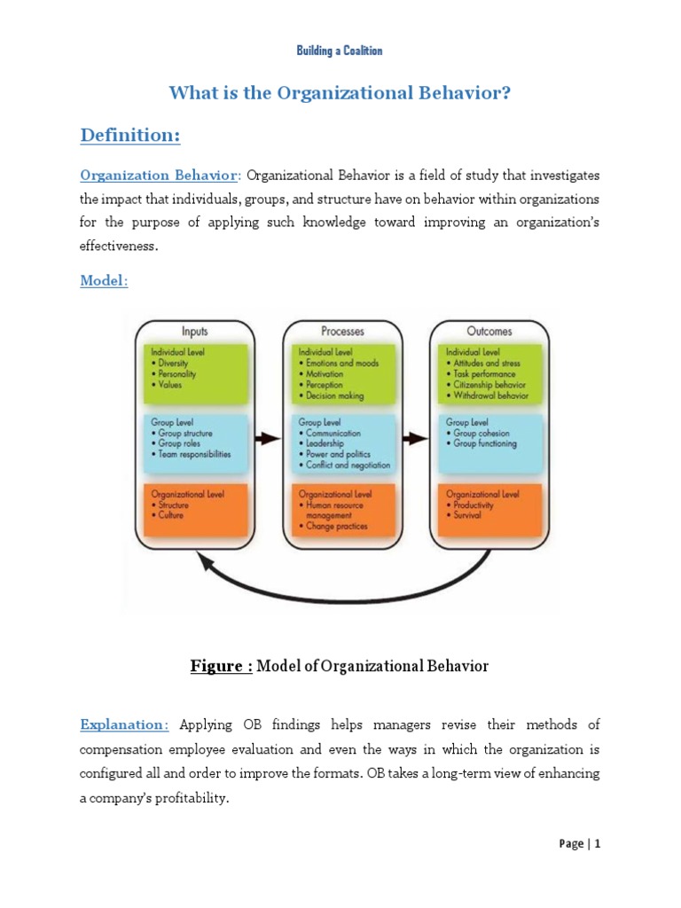 Understanding Coalition Building in Organizations | PDF | Coalition ...