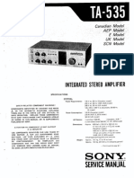 Sony TA 535 Service Manual
