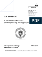 Doe Standard: Hoisting and Rigging (Formerly Hoisting and Rigging Manual)