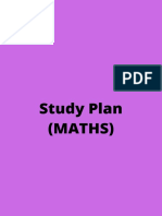Study Plan. (MATHS) PDF