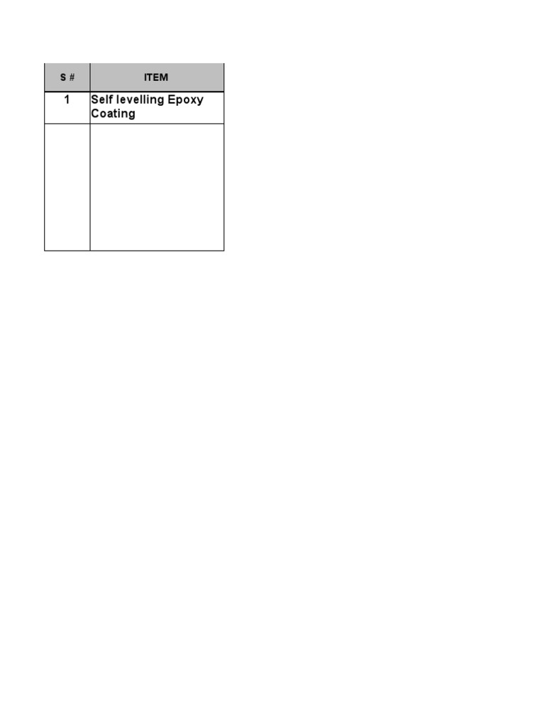 BOQ Self Leveling Epoxy Flooring PDF