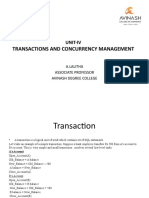 Transactions and Concurrency Management: Unit-Iv