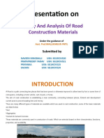 Study And Analysis Of Road Construction Materials