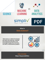 Data Science Vs Machine Learning Vs Data Analytics