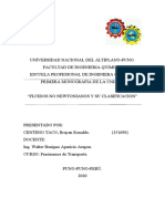 Fluidos No Newtonianos y Su Clasificacion