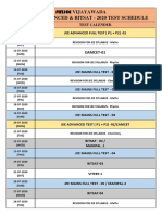 Jee Main - Advanced & Bitsat - 2020 Test Schedule