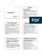 Revealing Nationalism: What Is Nationalism? How Old Is Nationalism? Major Ingredients: Patriotism, Culture, Language