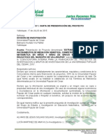 Anexo 1. Carta de Presentaciã"n Del Proyecto