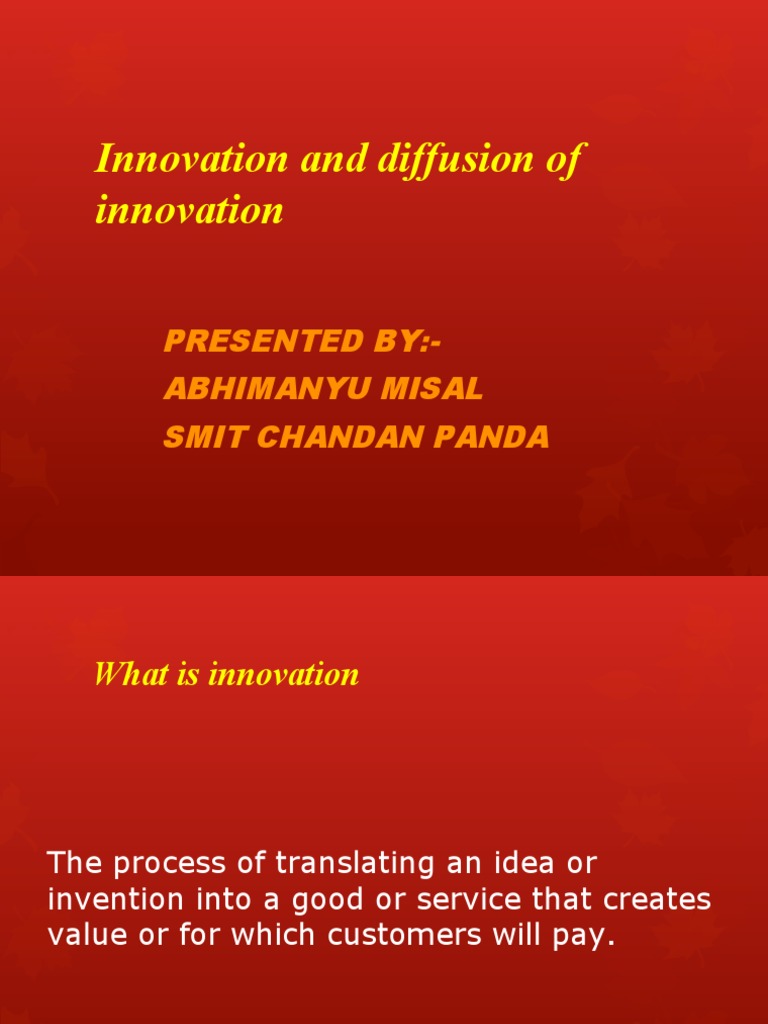 Understanding Innovation and Its Diffusion | PDF