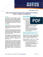 Ship Accommodation Ladders With Unapproved Secondary Means of Support Arrangements