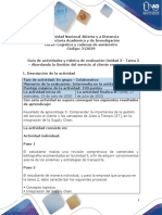 Guia de Actividades - Unidad 3 - Tarea 3 - Abordando La Gestión Del Servicio Al Cliente en Una Empresa