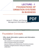 Foundations of Information Systems in Business: Lecture - 1