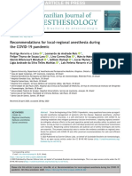 Recommendations For Local-Regional Anesthesia During The COVID-19 Pandemic