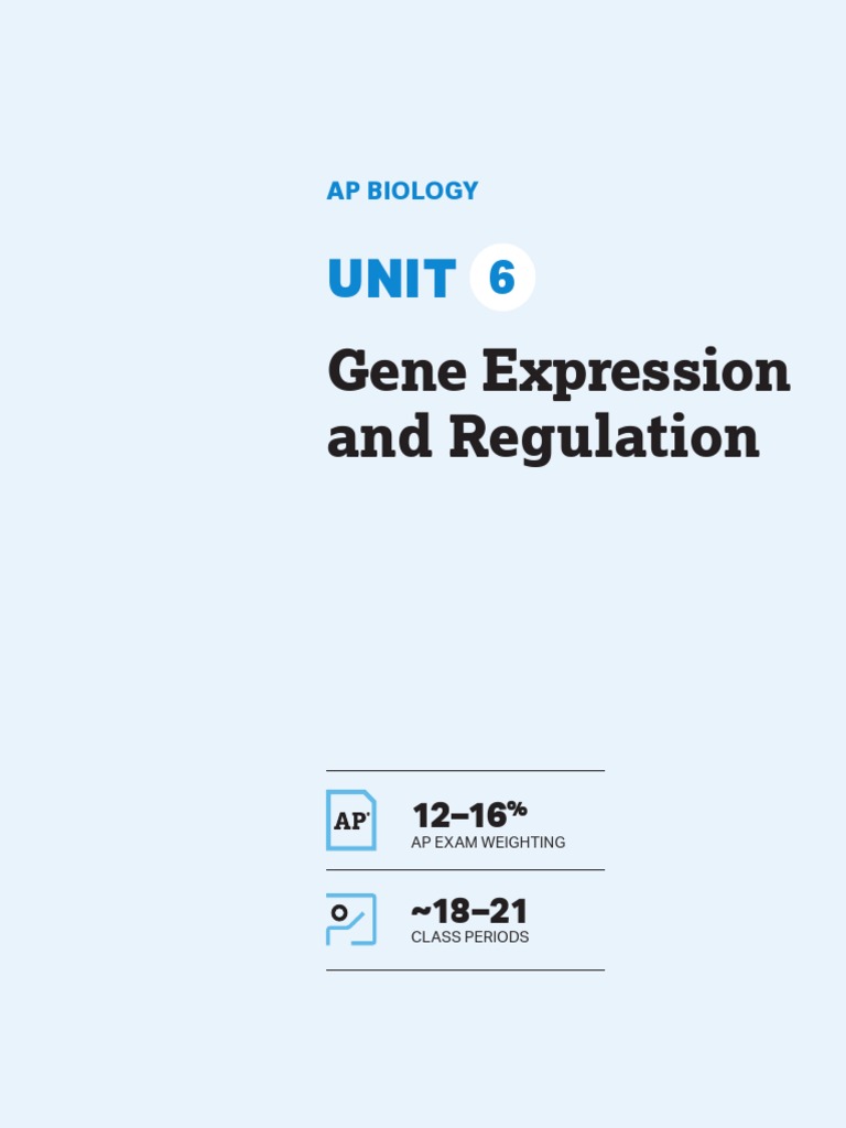 Gene Expression and Regulation: Ap Biology | PDF | Regulation Of Gene ...