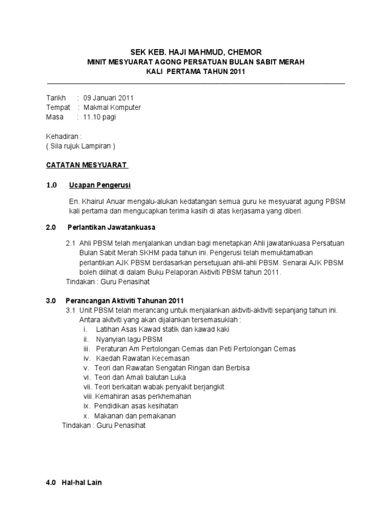 Minit Pbsm Kali Pertama Pdf