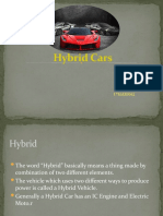 Hybrid Cars: A Presentation by Vishal Yadav 17MAE0062