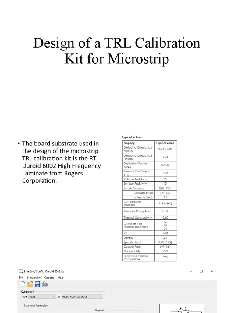 Design of A TRL Calibration Kit For Microstrip PDF