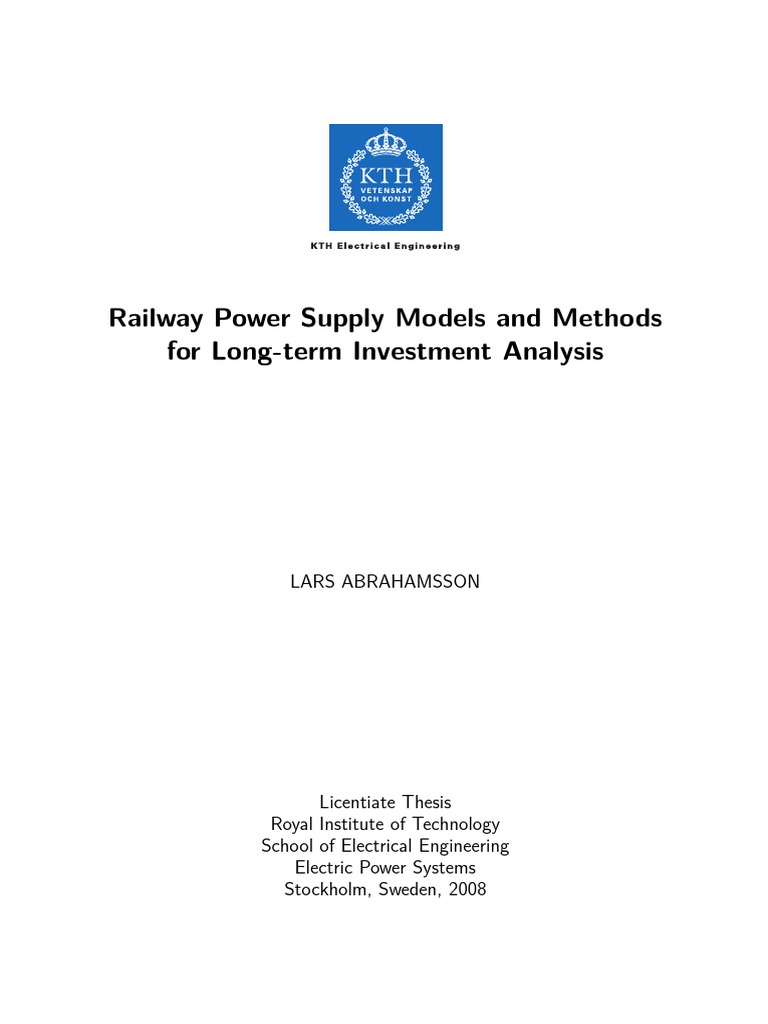 Railway Power Supply Models and Methods | PDF | Rail Transport ...