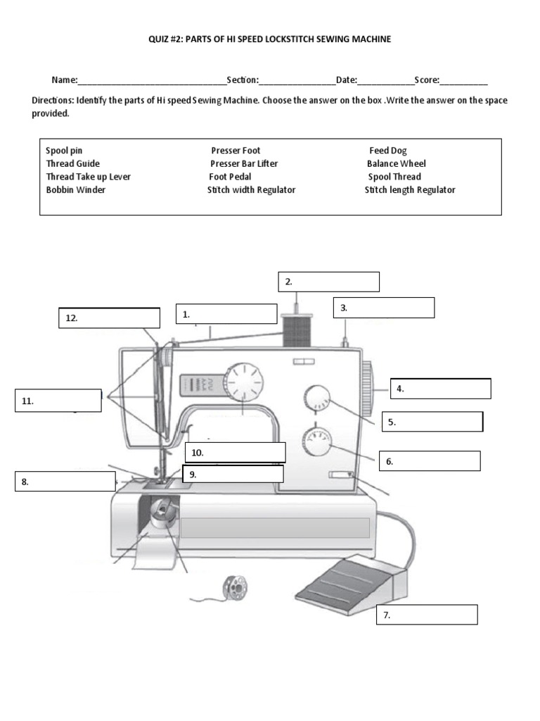 QUIZ Sewing Machine PDF
