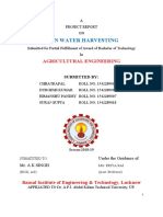 Rain Water Harvesting: Agricultural Engineering