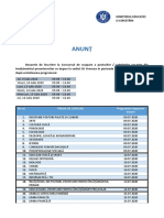 Anunt Primire Dosare Titularizare PDF