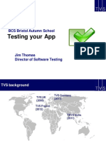 Testing Your App: BCS Bristol Autumn School