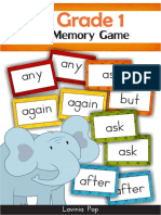 Memory Game: Grade 1