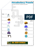 Clothes Puzzle Worksheet