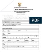 Municipal Infrastructure Support Agent Capacity Building Programmes Application Form