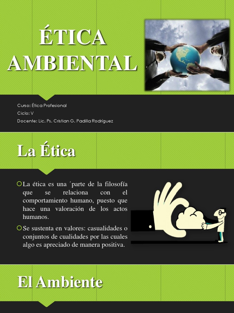 Etica Ambiental Ética Ambiental En La Educación Política E