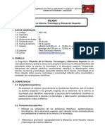 Silabo Del Curso Filosofía de La Ciencia, Tecnología y Educación - Posgrado PDF