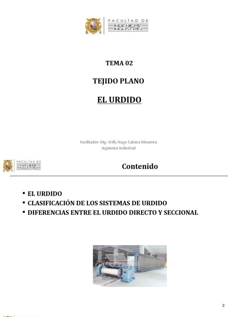 Urdido de Tejidos: Métodos y Clasificación | PDF | Naturaleza