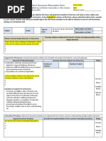 Full Criteria Classroom Observation Form: During A 15-20 Minute Visit