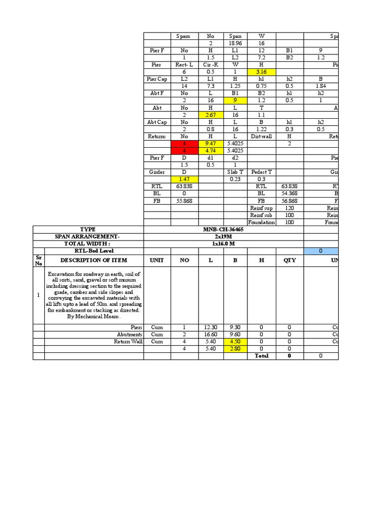 BOQ Drain | PDF | Deep Foundation | Prestressed Concrete