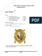 Informe de Física III de La Práctica de La Ley de Ohm Experiencia N