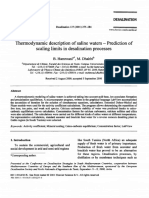 Thermodynamic Description of Saline Waters - Prediction of Scaling Limits in Desalination Processes