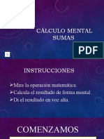 Cálculo Mental Sumas