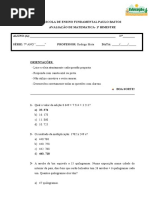 Avaliação Matemativa- Forms