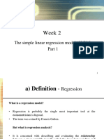 Week 2 - The Simple Linear Regression Model PDF