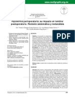 Hipotermia Perioperatoria - Su Impacto en Temblor Postoperatorio. Revisión Sistemática y Metanálisis.